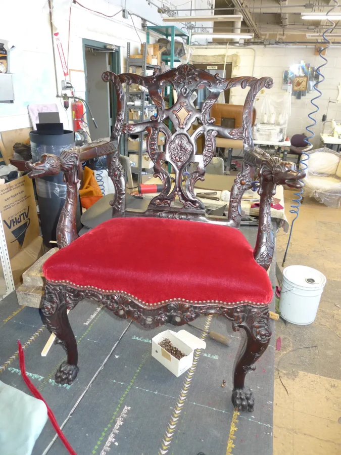 Carved Georgian Armchair — Repair & Rebuild