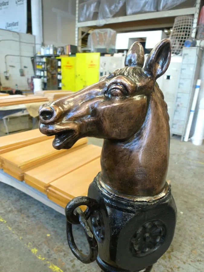Cast Iron & Bronze Hitching Post — Artifact Restoration