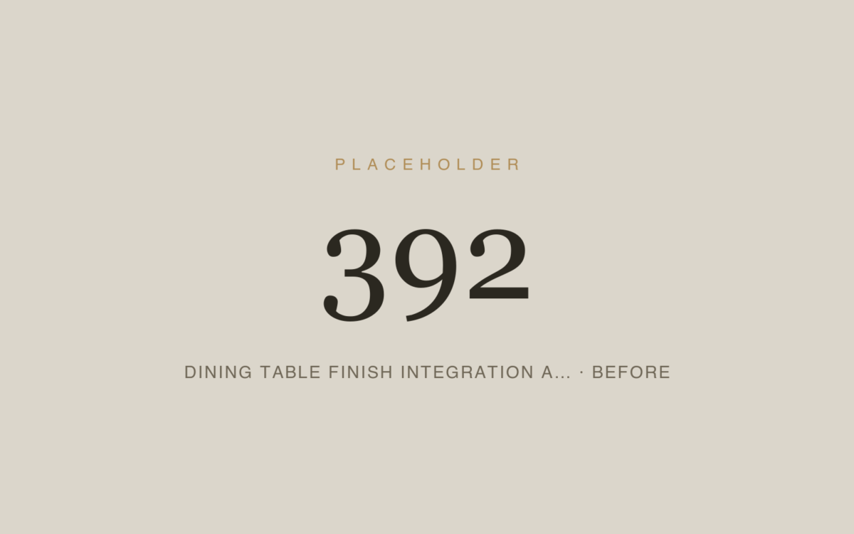 Dining Table Finish Integration After Modification