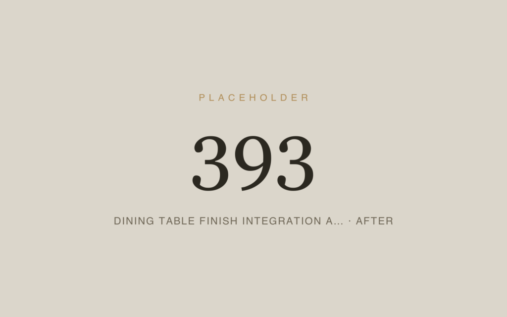 Dining Table Finish Integration After Modification — After