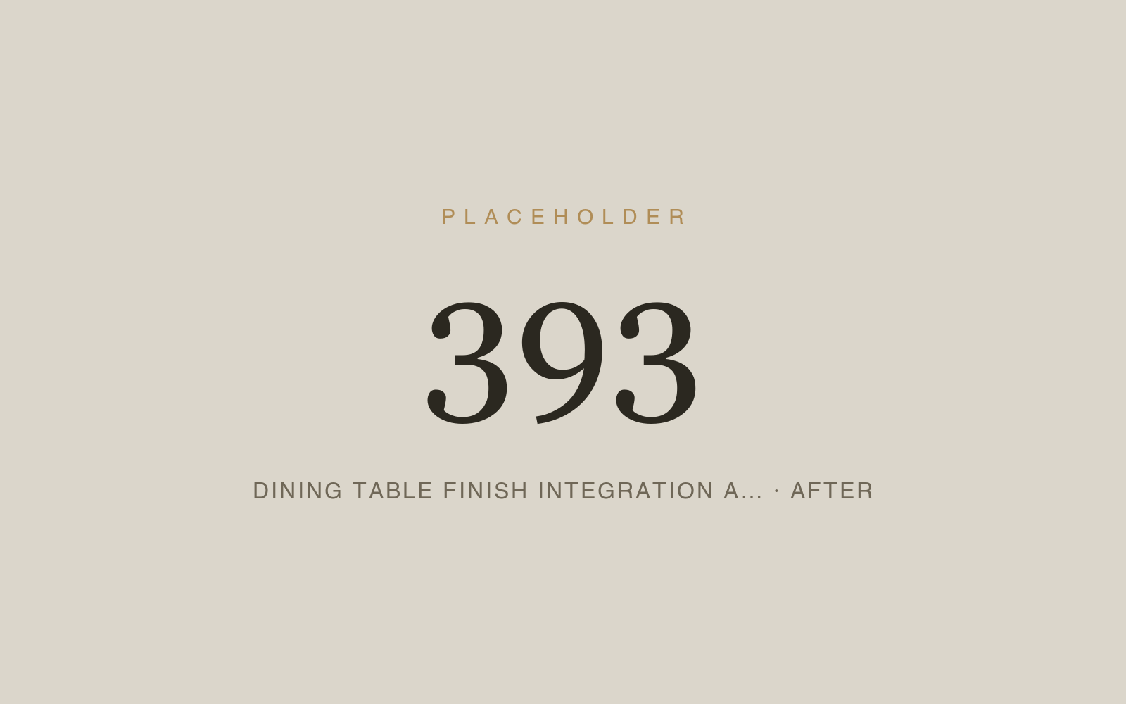 Dining Table Finish Integration After Modification